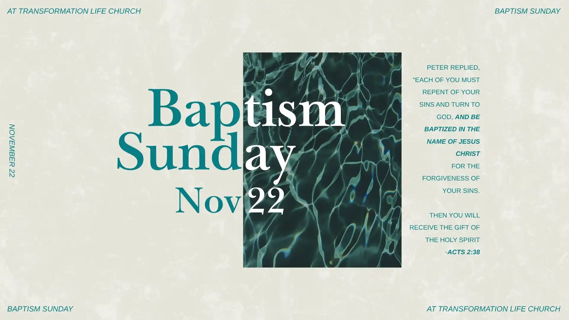 TLC Baptism Sunday